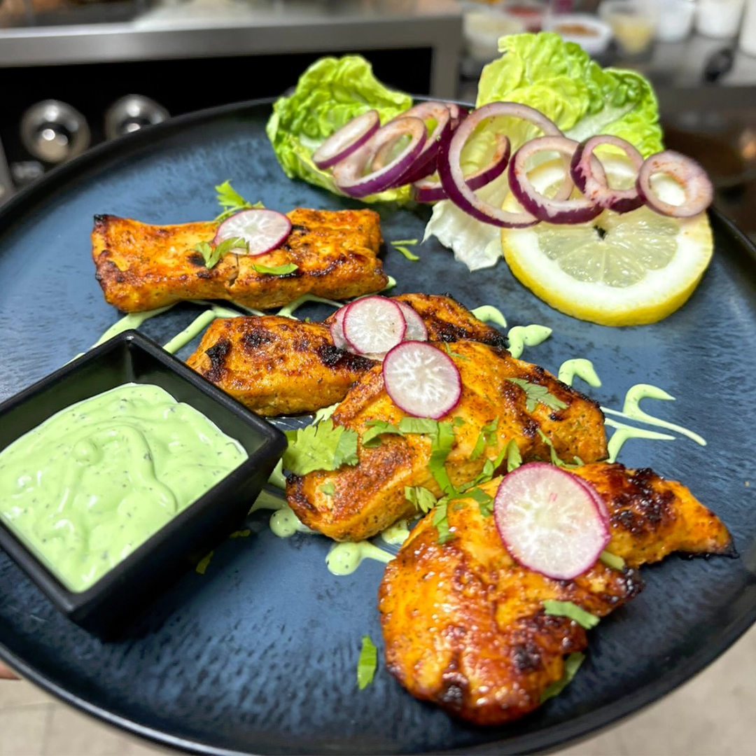 Chef working in commercial kitchen