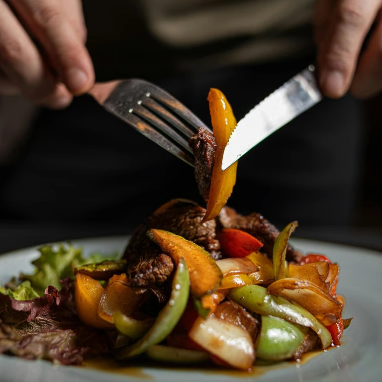 Close up of food preparation